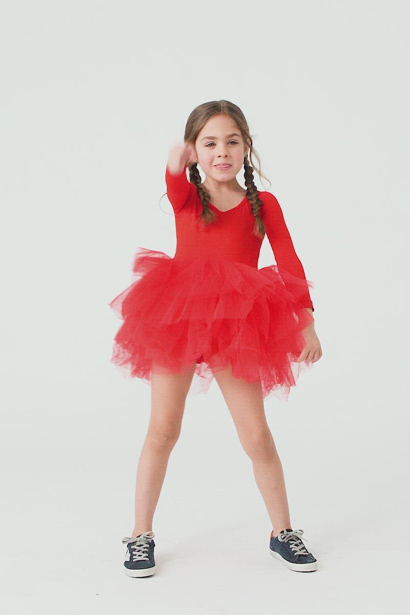 Red fashion tutu dress