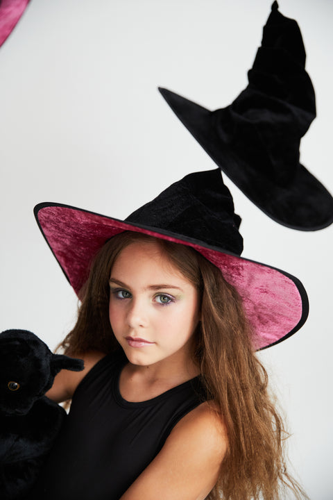 Crushed Velvet Witch Hat