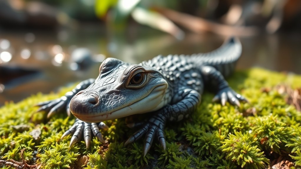 baby alligator is hatchling
