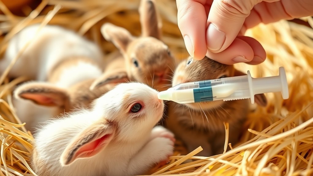 baby rabbits feeding techniques