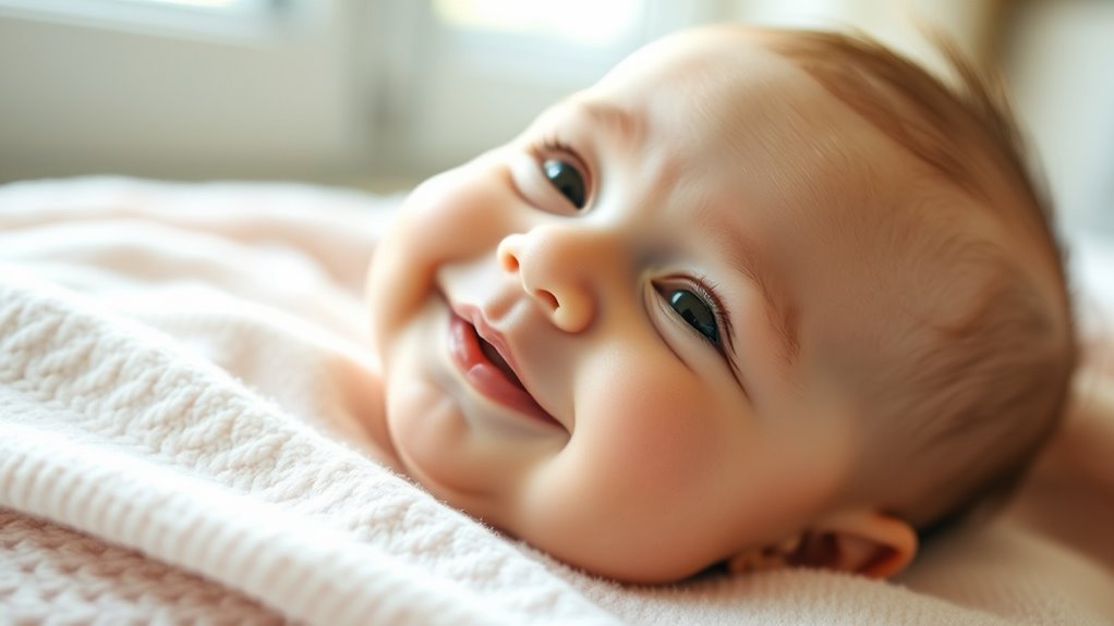 baby smiles around two months