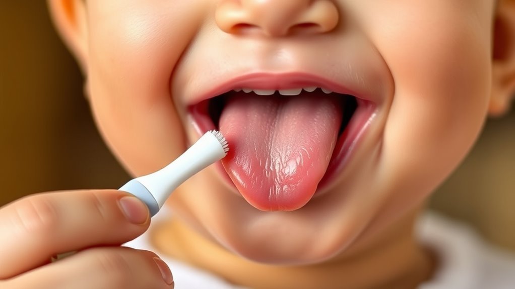 gather baby tongue cleaning tools