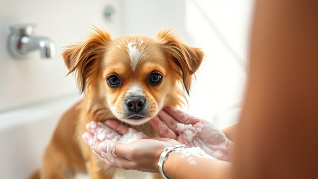 gentle dog bathing procedure