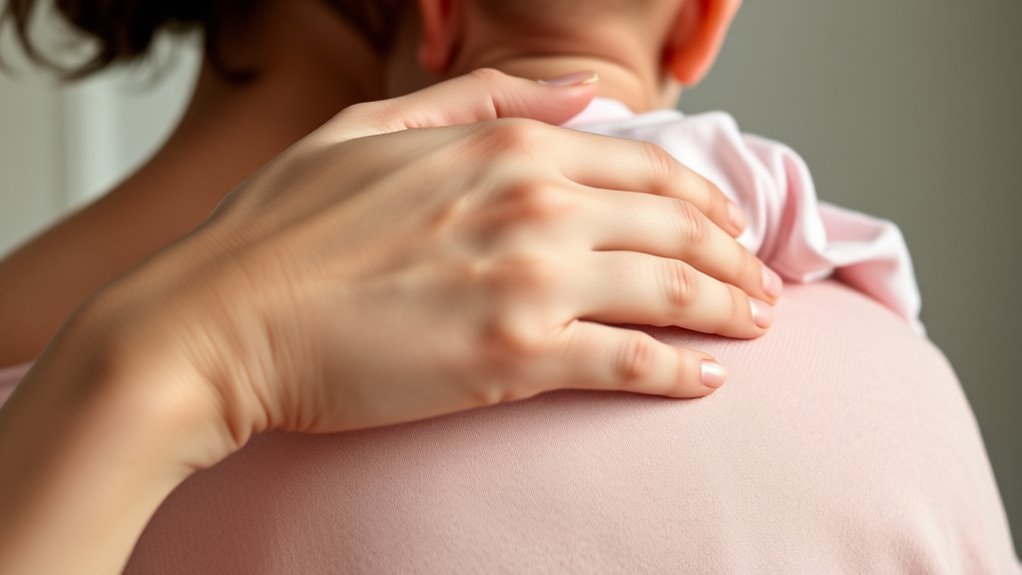 gentle rhythmic back patting