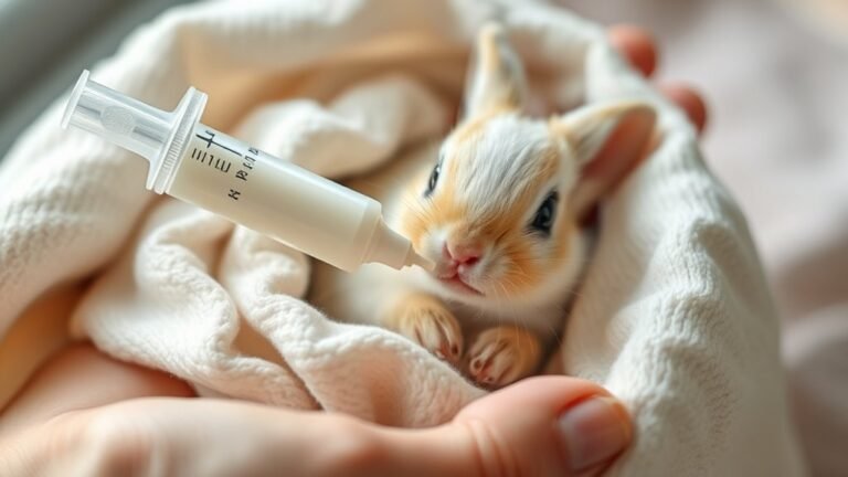 hand rearing orphaned baby rabbits