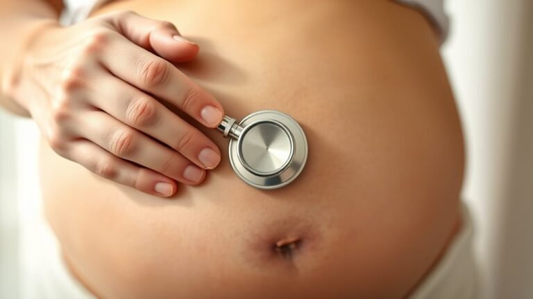 listening for fetal heartbeat