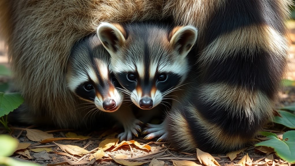 raccoon kits development stages