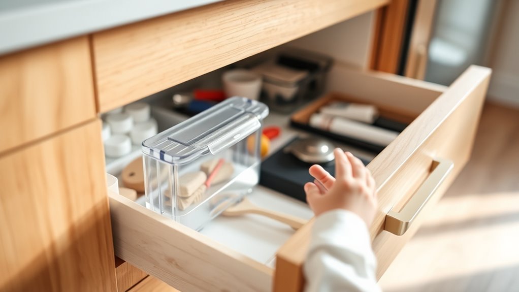 secure hazardous drawer items