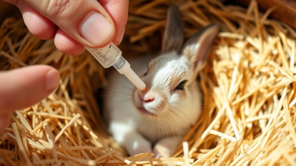 signs baby rabbits hungry