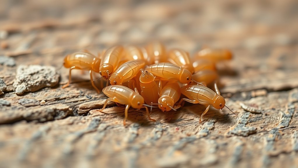 small dark wingless insects