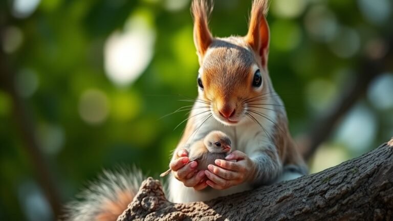 squirrels prey on nestlings