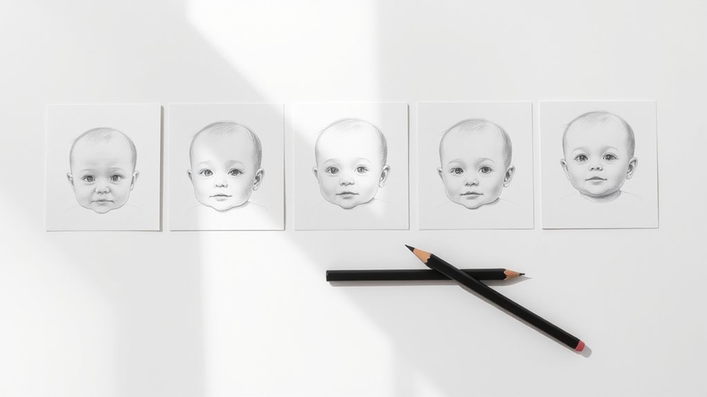 step by step baby drawing