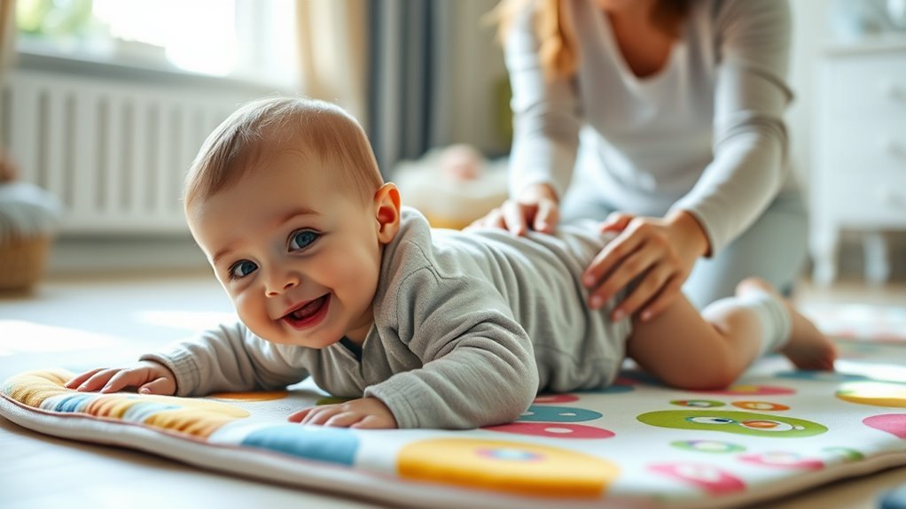 strengthen core with tummy time