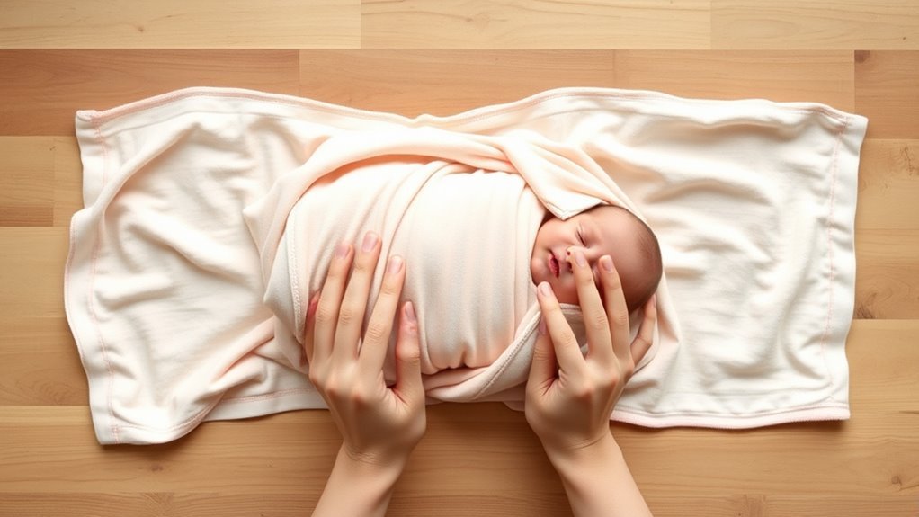 swaddle baby securely comfortably