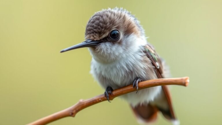tiny delicate feathered newborn