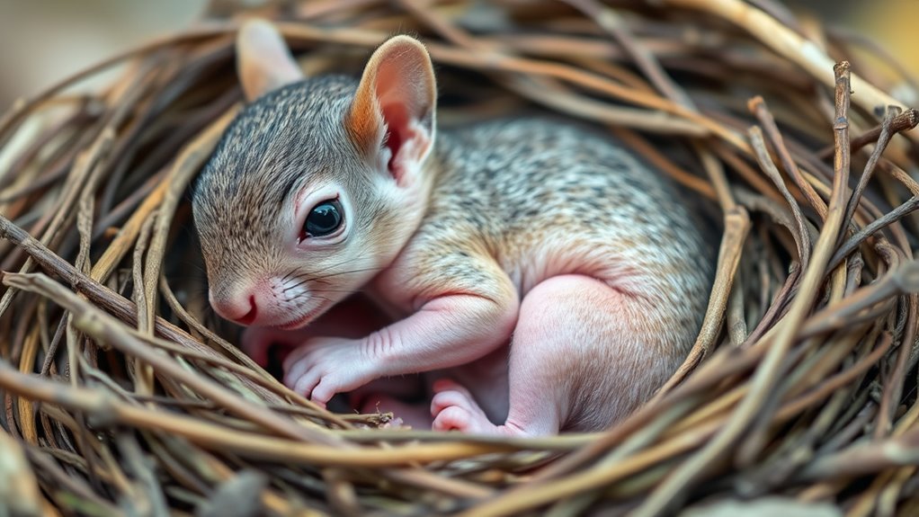 tiny hairless helpless creature