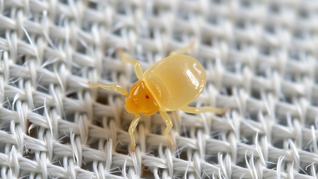 tiny translucent bed bug nymphs