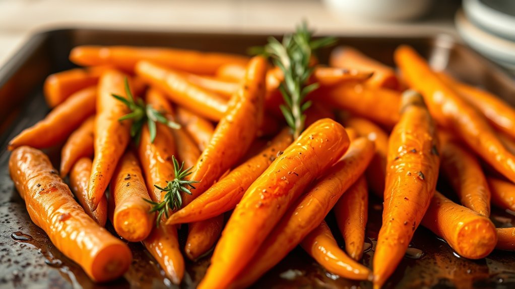 zesty roasted baby carrots