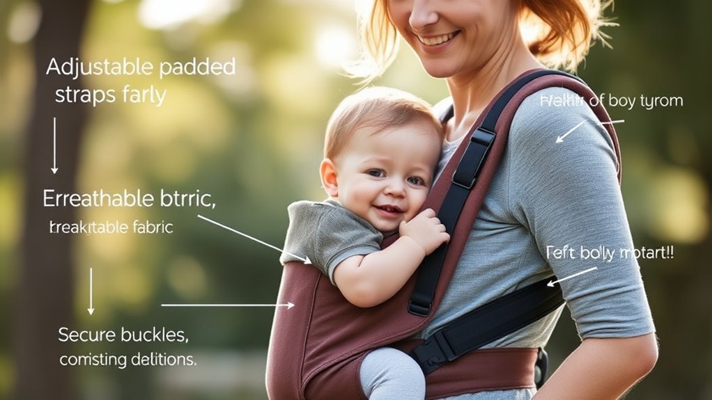comfortable adjustable breathable carrier