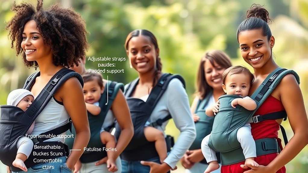 comfortable adjustable breathable carrier