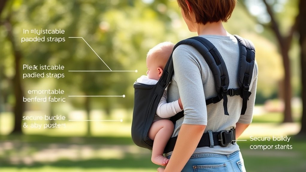 comfortable adjustable breathable carriers