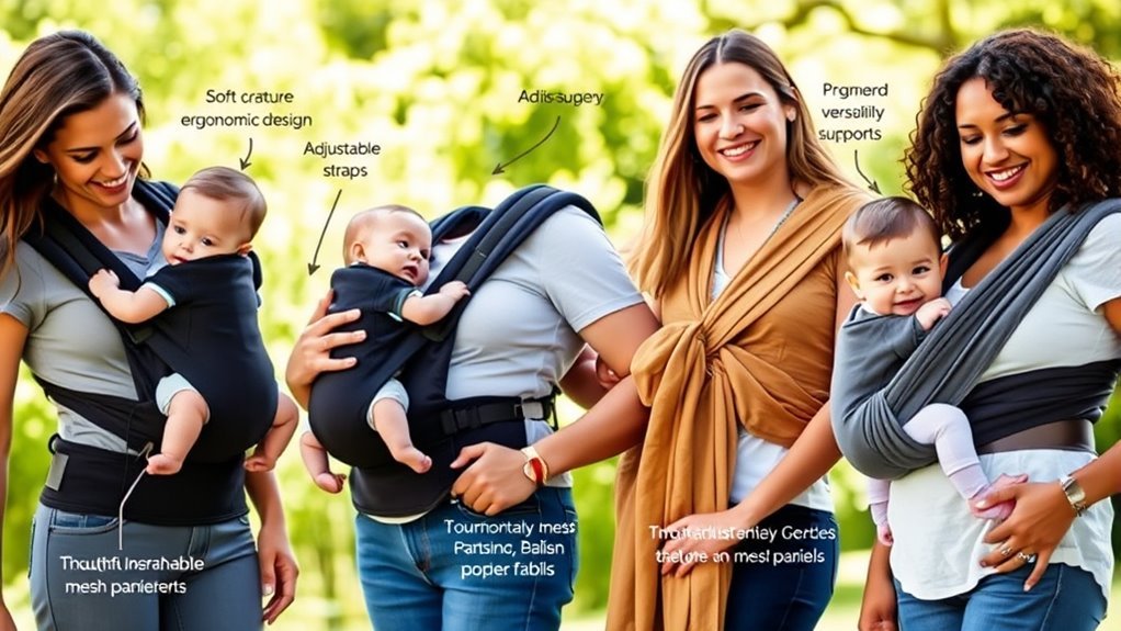 comfortable adjustable practical carriers
