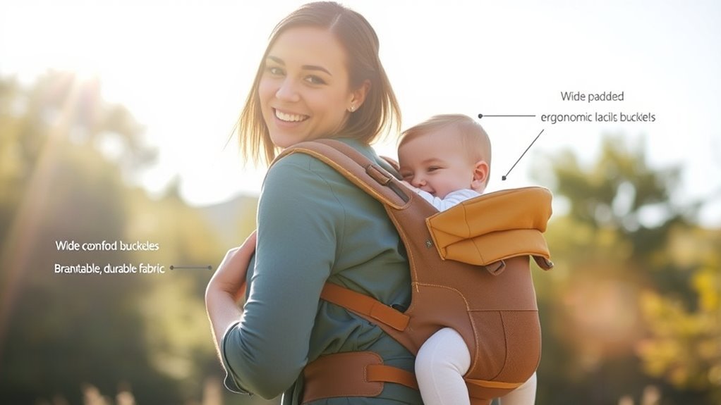 comfortable adjustable supportive straps