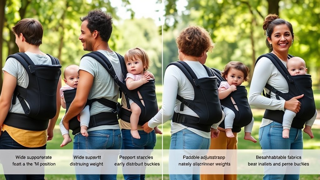 hip friendly adjustable comfortable carriers
