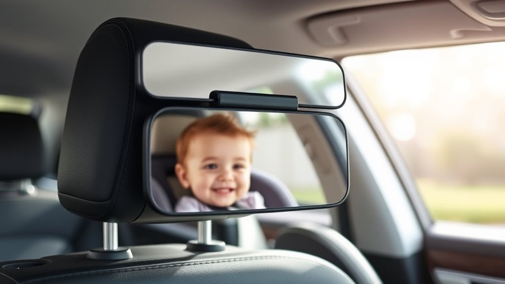 safe adjustable car mirror