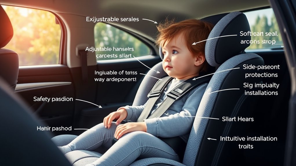 safe adjustable comfortable car seat