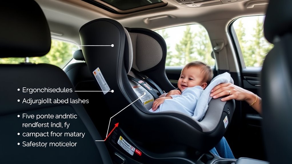 safe comfortable adjustable car seat