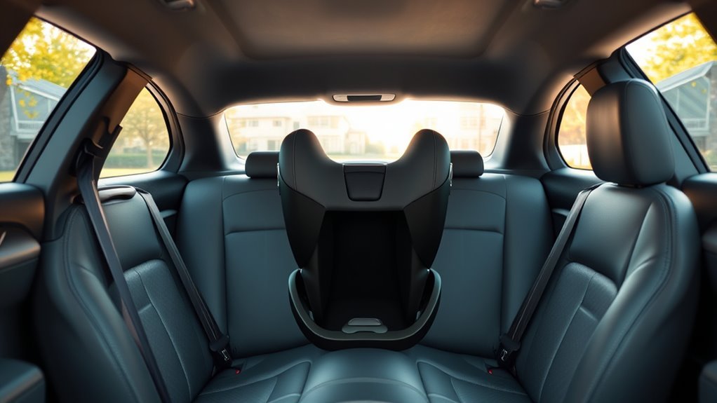 safe rear facing car seat placement